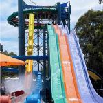 OEM ODM Aqua Water Slide Playground Fiberglass Water Slide Rainbow