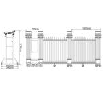 Aluminum Alloy Automatic Retractable Gate Electric Operated Fingerprint Control