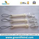 Solid White Promotional mobile Phone Anti-Lost Coiled Lanyard Leash