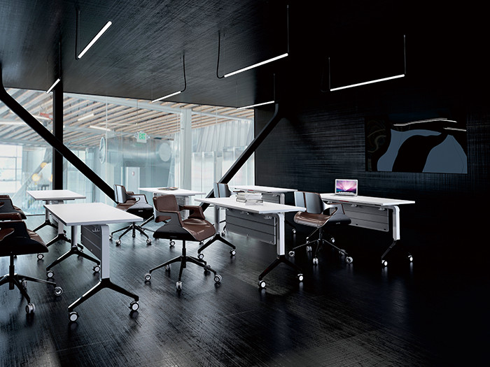 Meeting Hall Chairs Armless Conference Room Chairs Powder Coating Steel