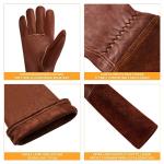 Rose Pruning Goatskin Palm Long Sleeve Gardening Leather Gloves Thornproof