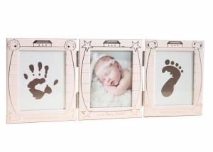 China Personalized Baby Hand And Footprint Photo Frame Keepsake Box Decoration factory