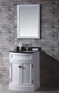 China 24′′ Single Sink Bathroom Vanity Mirror Cabinet With Marble Countertop factory
