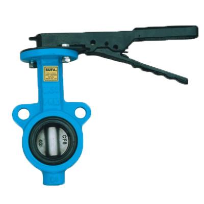 China DN65 Industrial Water Butterfly Valve Sewage Wafer Style Butterfly Valve factory