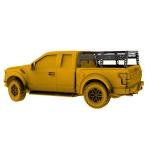 Silver Steel High Roll Bar Cover and Ladder for Roof Mounting on Pickup Truck