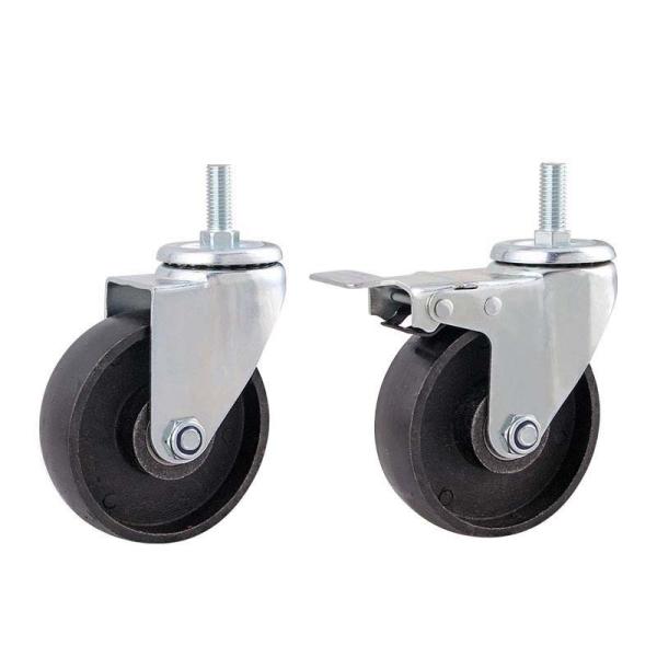 Medium Duty Caster M8 Thread Screw Swivel PU Caster Wheels