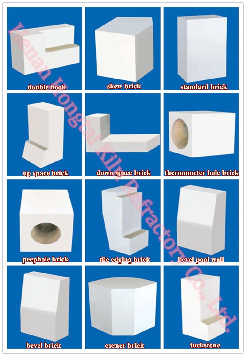 White Fused Cast AZS Brick Refractory for Glass Furnace Standard SiO2 Content 33 36 41