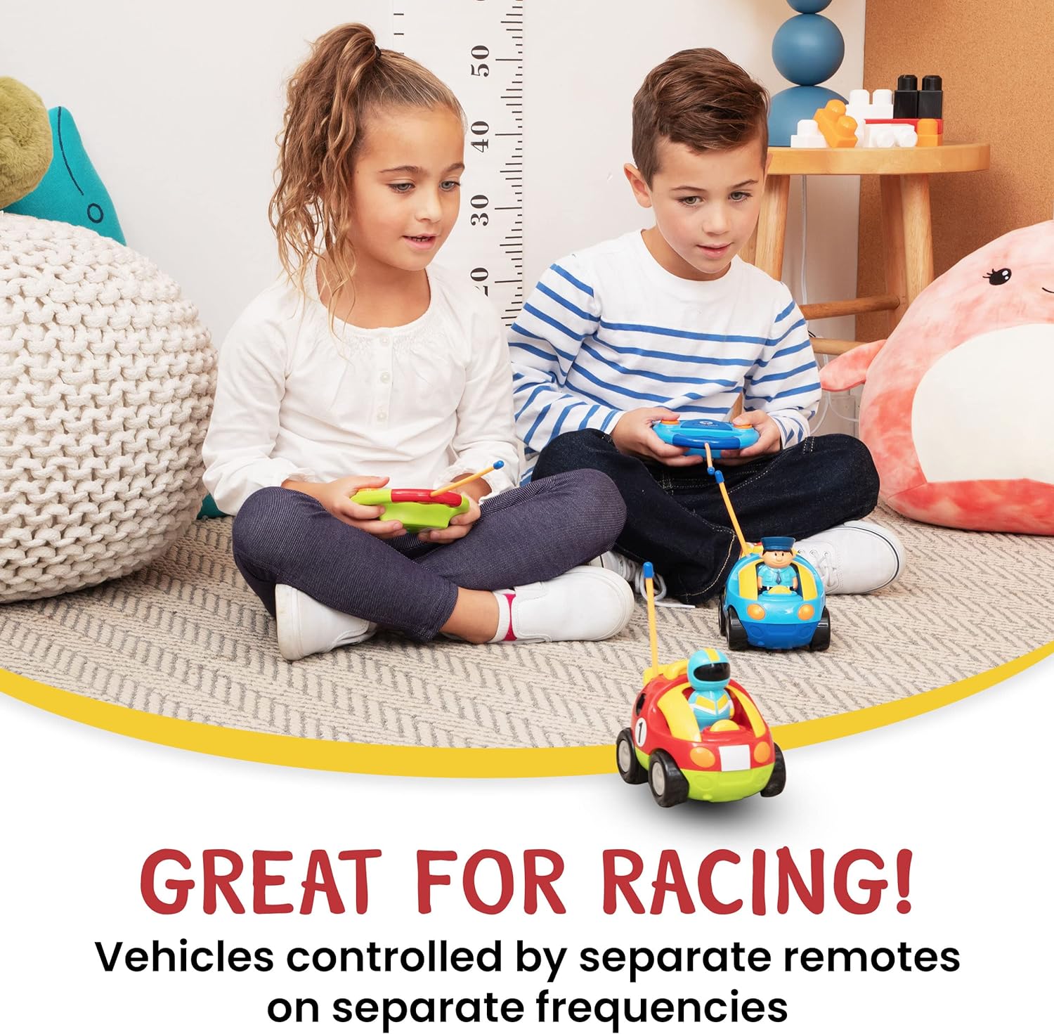 Cartoon Remote Control Police Car and Race Car Toys for Kids 18 Months Other Features
