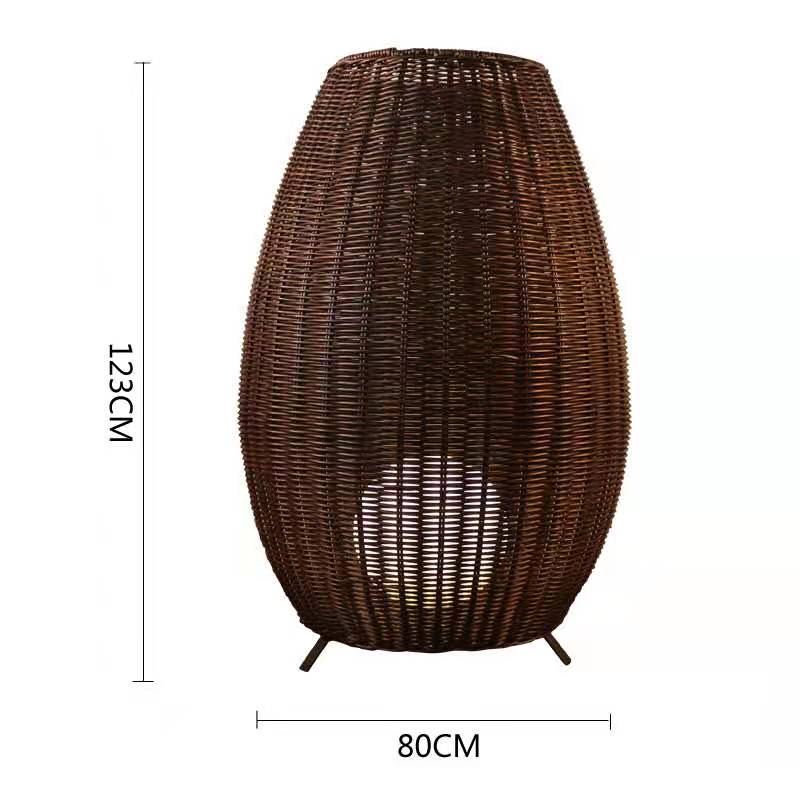 Handmade Wicker Rattan Pendant Chandelier 150 Degree Beam Angle Switch Control