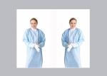 Anti Static Disposable Waterproof Gowns , Disposable Hospital Gowns Blue Color