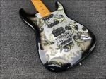 Maple fingerboard retro color front and rear stickers electric guitar double