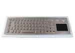 Waterproof Keyboard with Mouse Touchpad Stainless Steel for Kiosk