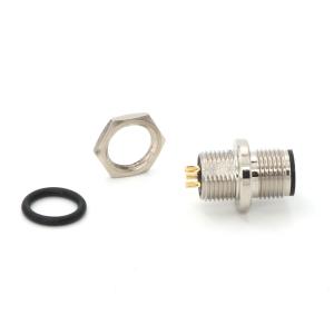 China Flange Panel Mount M12 Connector Male 5 Pin Female Rear Mounting IP67 factory