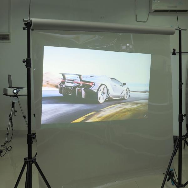 Gray Rear Projection Film / 3D Holo Display With Self Adhesive Layer 100