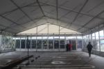 Temporary Movable PVC Event Tent White Glass Walls Waterproof For Car Show