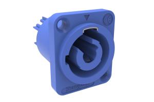 China IP44 3pin indoor Circular powercon male socket Blue Connector for LED Screen factory