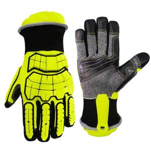 China Hi Visible Green XS-3XL Cut Resistant Work Gloves Impact Protection factory