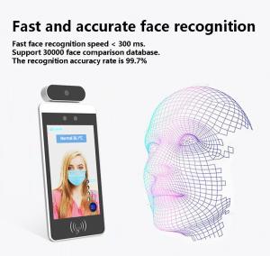 China Body Facial Recognition Thermometer 8 Inch Terminal Temperature Sensor 1280*800 factory