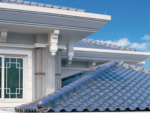 House Villa Glazed Terracotta Roof Tiles Spanish Grey Red Building Material