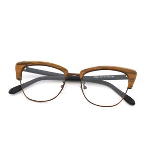 China Retro Handmade Wood Grain Acetate Optical Glasses Frame MR 0364 factory