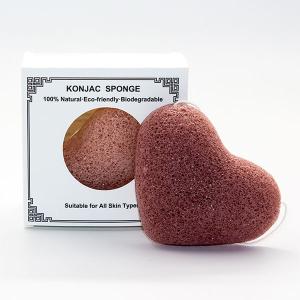 China Vegan Various Colors Natural Heart Konjac Sponge for Face and Body Wash factory