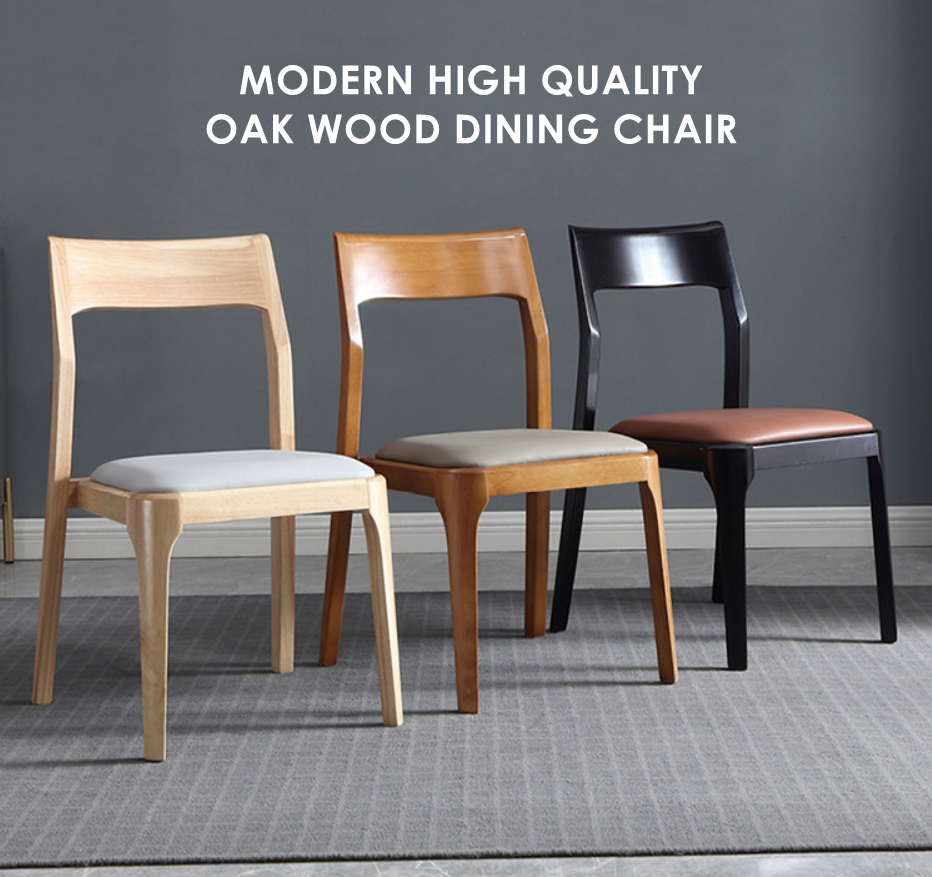 Modern Design Modern Nordic Stackable Oak Walnut Dining Chair Wooden Restaurant Dining Chairs for Home Furniture