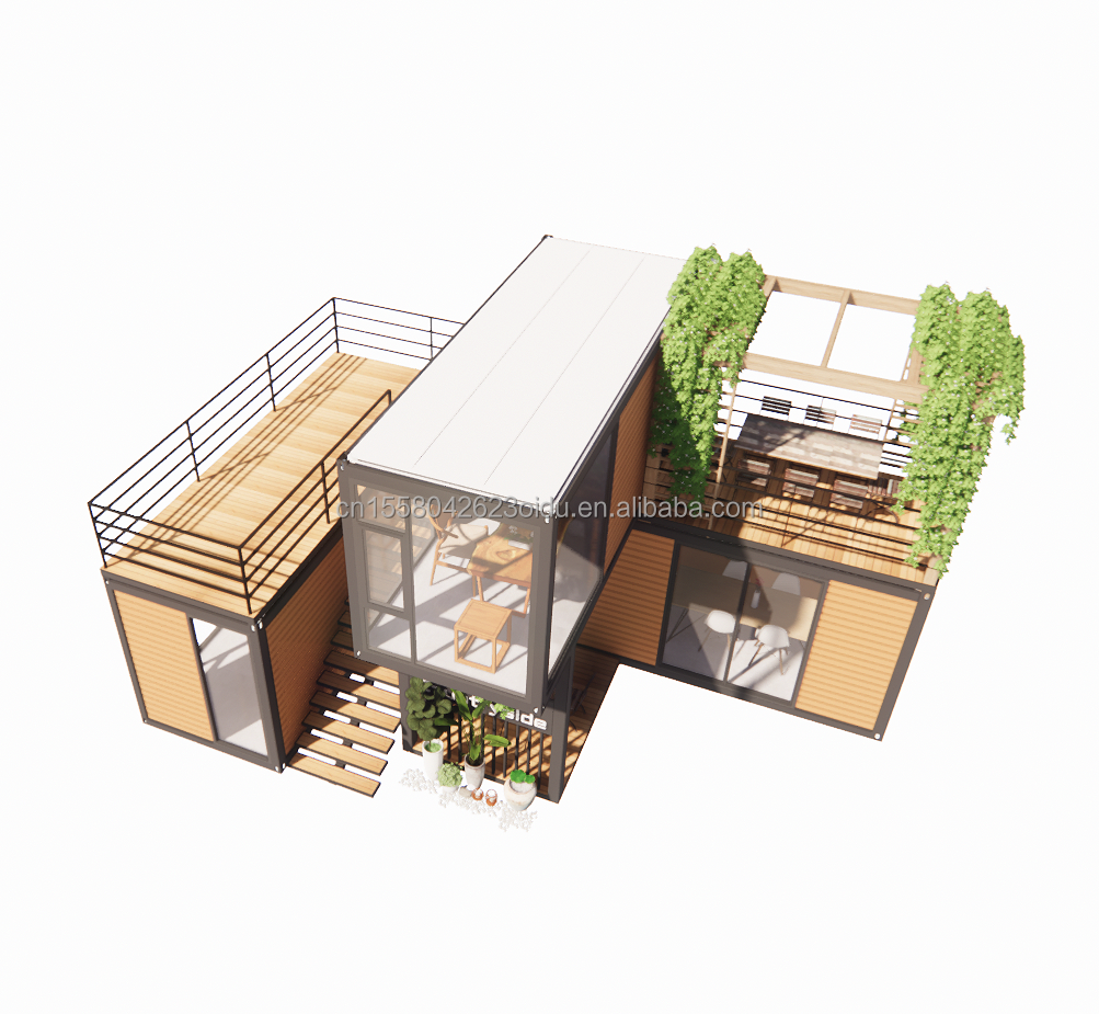 Foldable Portable Detachable 20ft 40ft Modular Living Container House With Aluminum Alloy Windows For Construction Site