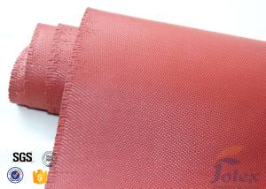 China Red Silicone Coated Fiberglass Fabric Engine Thermal Insulation 1mm 30oz 39&quot; factory