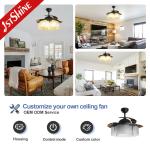 Remote Control 8 LED Bulbs Indoor Ceiling Fan DC Motor Energy Saving