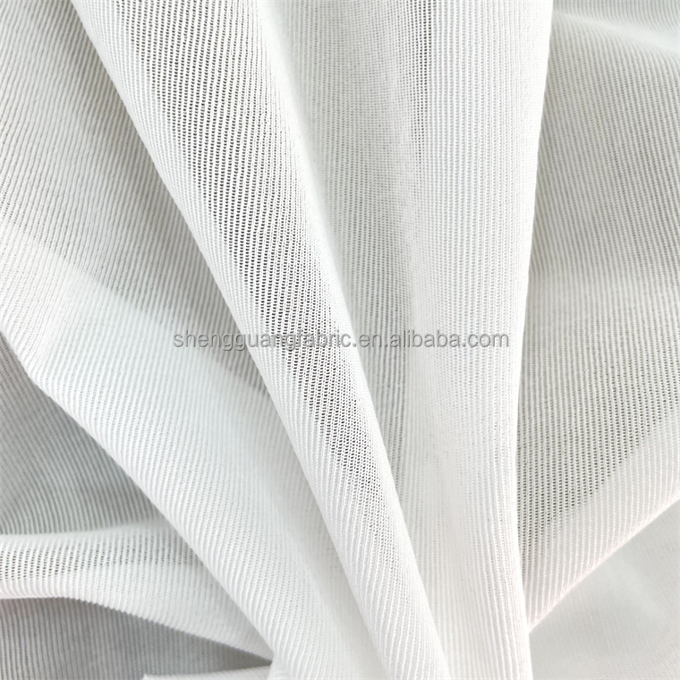 100%polyester knitted 4 way stretch unbleached grey fabric