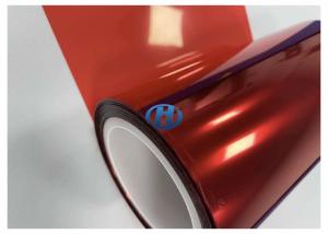 China Red 50um PET Anti Static Film Side A Anti Static Side B Silicone Coating factory