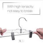 Thickening Metal Cloth Hanger 14 Inches Metal Pant Hangers With Clips