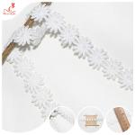 Poly Milk Tassel Fringe 3D Flower Lace Trims Accessory For Lace Dresses