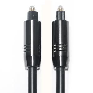 China Toslink Optical Audio Cable OD5.0 Black Aluminum Alloy Optical PVC plated gold Ports Cost Performance For Home Soundbar factory