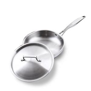 China Extra Strong Stovetop Frying Pan Stainless Steel With Lid factory