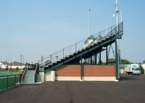 China Vertical Picket Railing Aluminum Stadium Seats Outdoor Aluminum Bleachers For Spectator factory