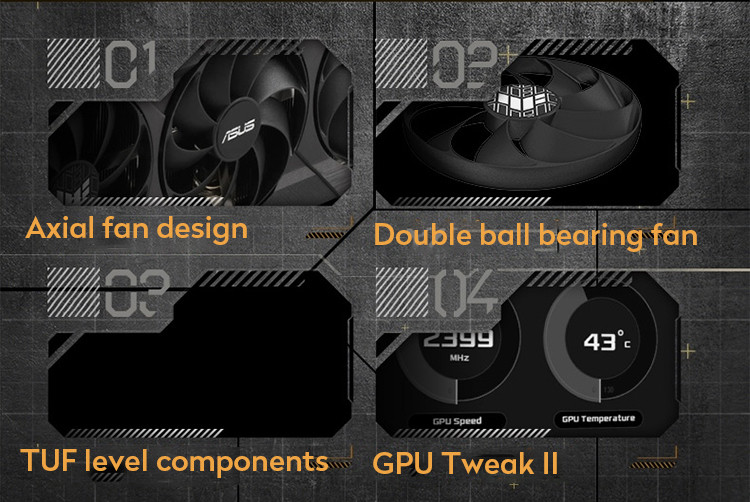 TUF-RX6700XT-O12G-GAMING Gaming Computer Graphics Card PCI Express 4.0X16 Interface​