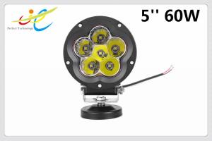 China DC 12V/24V Flood Spot 5'' 60W Led Driving Light, 5inch Round 60W Led Driving Light for Offroad Truck factory