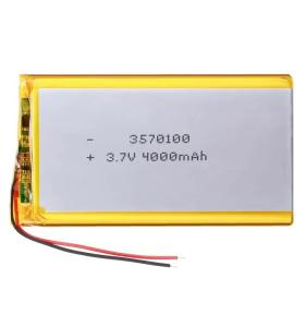 China 4000mah Lithium Polymer Battery 3.7 V High Power 3.7v 4000mah 3570100 Rechargeable Li Polymer Li Po Lithium Polymer Battery factory