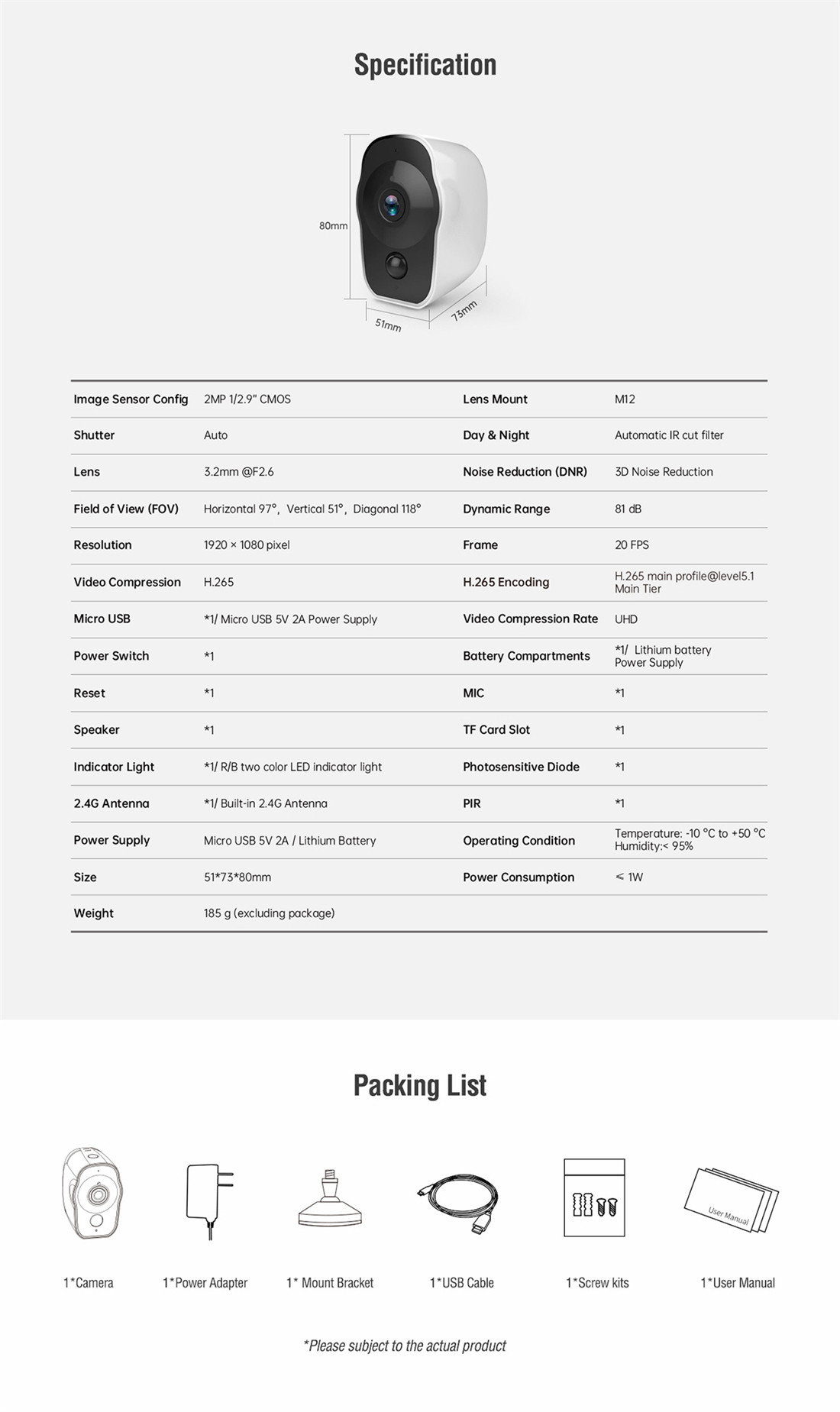 Low Power Camera(ML1CTY)