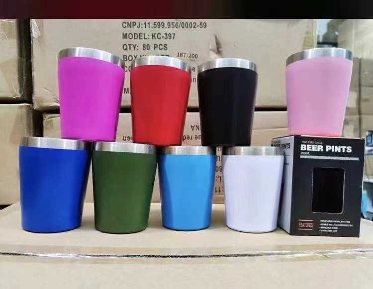 16 Oz Double Walled Insulated Stainless Steel Tumbler Set. Travel Mug Hot & Cold Drinks. Coffee Water And More