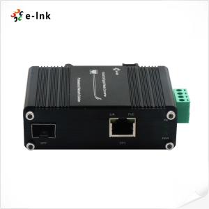 China Outdoor PoE Media Converter 1 Port 100/1000x SFP To 1-Port 10/100/1000T 802.3bt 90w Din Rail factory