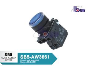 China Industrial Blue Push Button Power Switch NO Contact ROHS And UL Certified factory