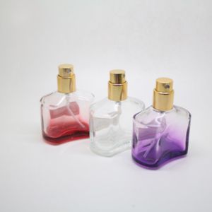 China 25ML plastic cap lip lady choose special shape glass bottle factory