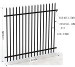 Customized Black Zinc Steel Metal Garrison Fence Panels Maintenance Free