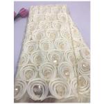 Popular 3d flowers embroidery lace fabric french /african lace fabric