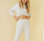 100 Cotton Blank Oversized Sweatshirts Long Sleeve Sweatshirt Crop Top Women