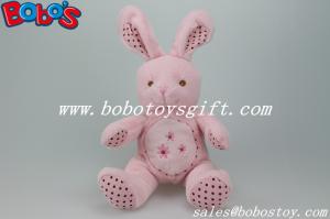 China 8.3&quot;Pink Softest Stuffed Bunny Animal With Embroidery Chest For Baby factory