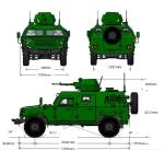 800cc Engine Displacement 3 Amphibious Military Armoured Vehicles