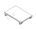SUS304 Axle Flatbed Trolley With UPE Casters 300kg Load Capacity
